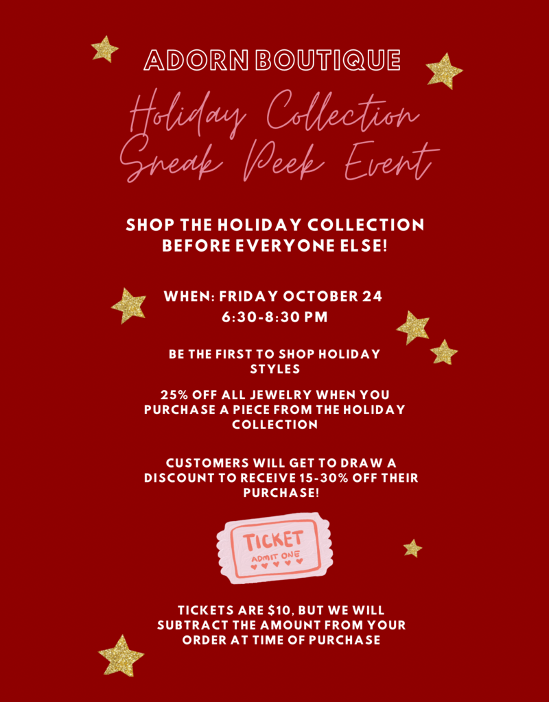 Adorn Boutique Holiday Sneak Peek Event Tickets