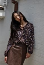 B.Young Kilavi Faux Leather Skirt In Coffee Bean