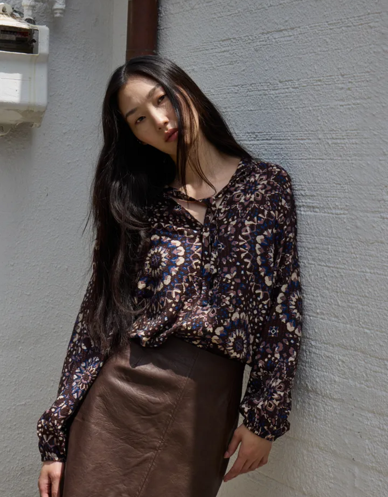 B.Young Kilavi Faux Leather Skirt In Coffee Bean