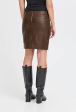 B.Young Kilavi Faux Leather Skirt In Coffee Bean