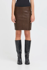 B.Young Kilavi Faux Leather Skirt In Coffee Bean