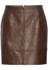 B.Young Kilavi Faux Leather Skirt In Coffee Bean