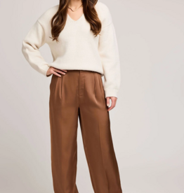 Gentle Fawn Amelie Satin Pant in Chestnut