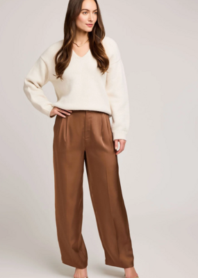 Gentle Fawn Amelie Satin Pant in Chestnut