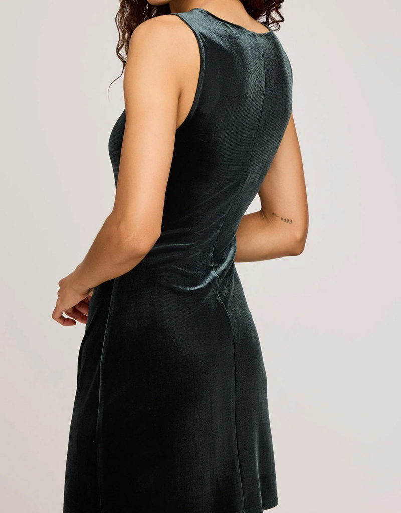 Gentle Fawn Felice Velvet Mini Dress in Wintergreen