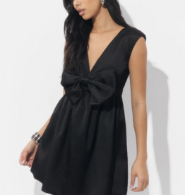 Adelyn Rae Elaine Bow Tafeta Mini Dress *Only One Left - XS*