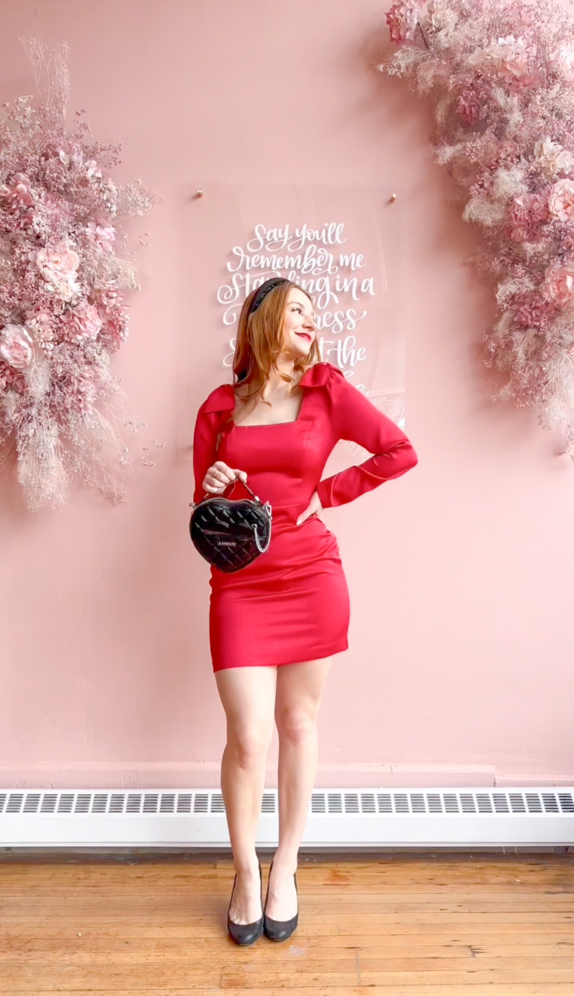 knee length dresses for ladies Athens Flared Bow Mini Dress Blush