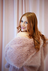 ASTRID Pink Furry Short Coat