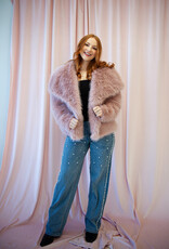 ASTRID Pink Furry Short Coat