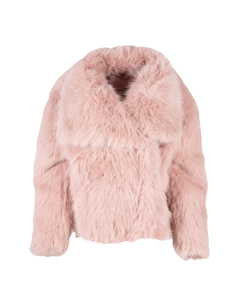 ASTRID Pink Furry Short Coat
