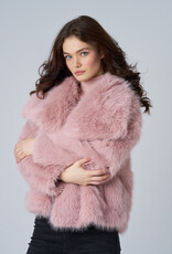 ASTRID Pink Furry Short Coat