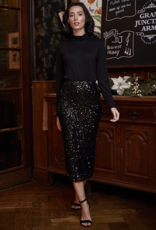 Angel Eye Wandsworth Sequin Midi Skirt