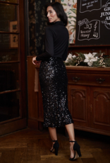 Angel Eye Wandsworth Sequin Midi Skirt