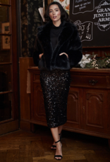 Angel Eye Wandsworth Sequin Midi Skirt