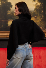 Angel Eye Solihull Cropped Turtleneck Sweater in Black