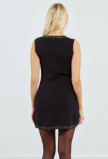 Molly Bracken Thalia Knit Dress with Glitter Trim