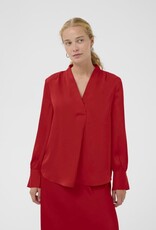 InWear Dawn Satin Blouse in Cranberry