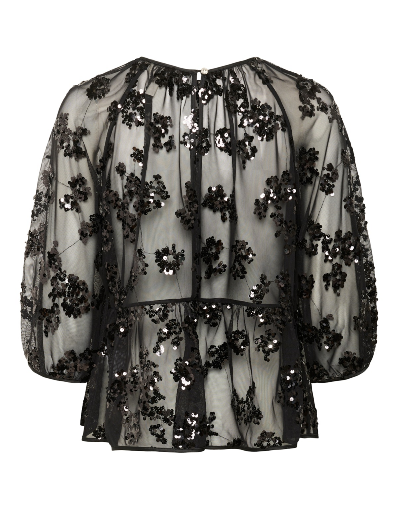 Part Two Vivan Blouse in Black Sequin
