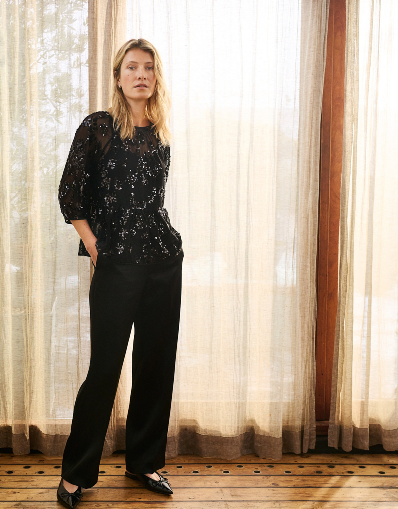 Part Two Vivan Blouse in Black Sequin