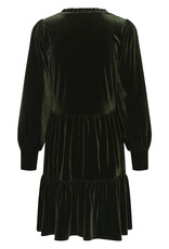 Part Two Viggase Velvet Dress in Rosin Green