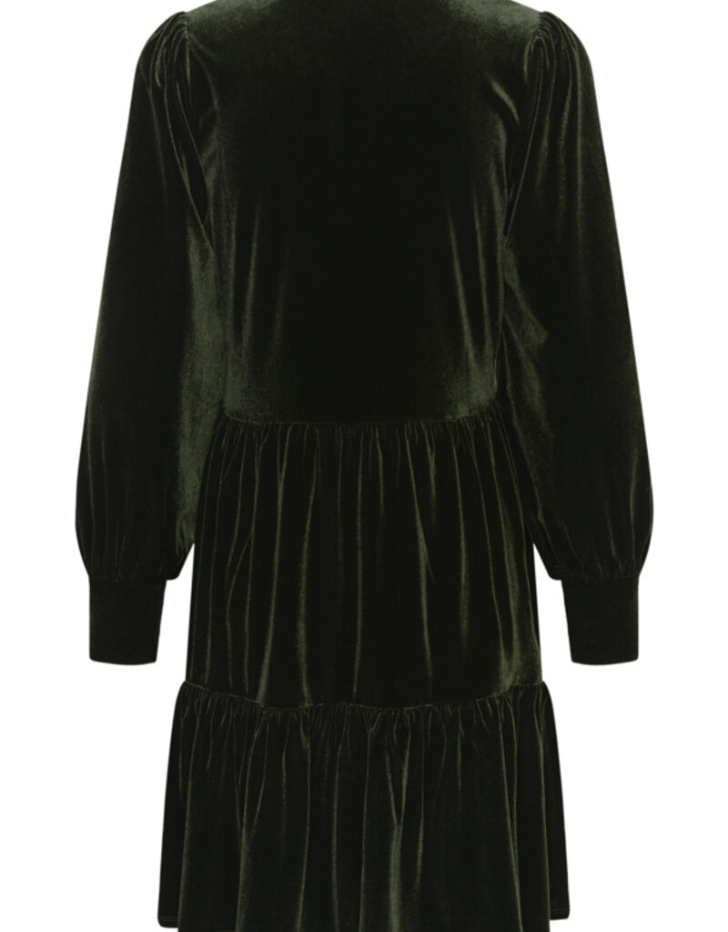 Part Two Viggase Velvet Dress in Rosin Green