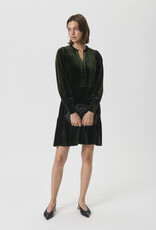 Part Two Viggase Velvet Dress in Rosin Green
