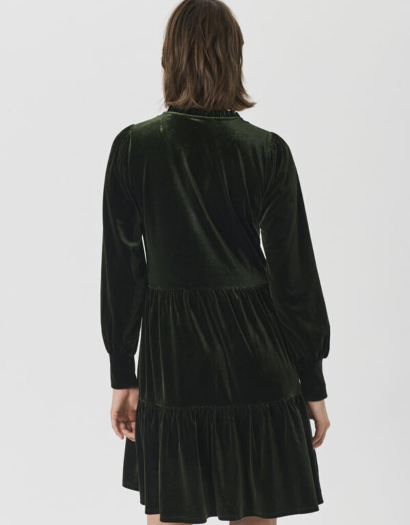 Part Two Viggase Velvet Dress in Rosin Green