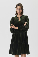 Part Two Viggase Velvet Dress in Rosin Green