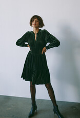 Part Two Viggase Velvet Dress in Rosin Green