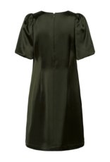 Part Two Ulva Satin Dress in Rosin Green