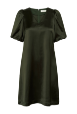 Part Two Ulva Satin Dress in Rosin Green