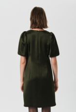 Part Two Ulva Satin Dress in Rosin Green