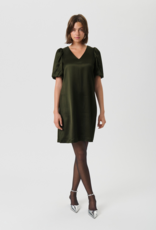 Part Two Ulva Satin Dress in Rosin Green
