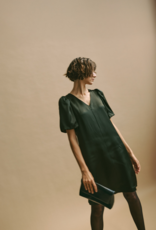 Part Two Ulva Satin Dress in Rosin Green