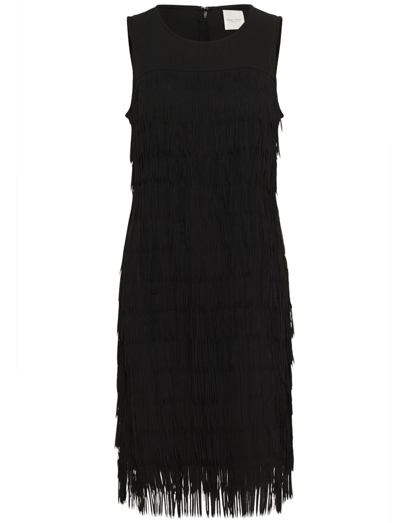 Part Two Virginia Fringe Dress in Black