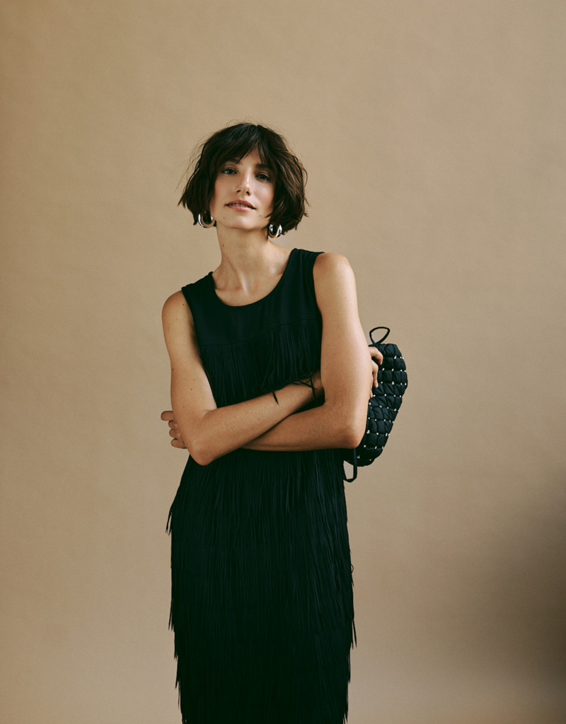 Part Two Virginia Fringe Dress in Black