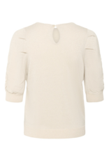 Part Two Varaia Sparkle Knit Pullover in Whitecap Grey