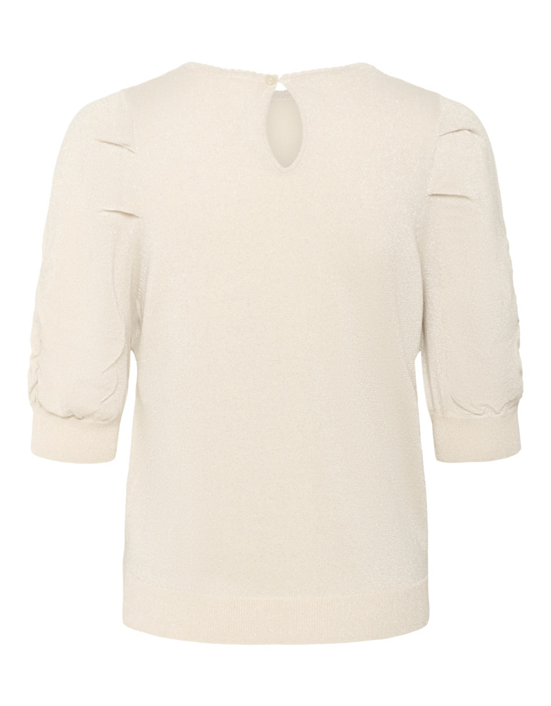 Part Two Varaia Sparkle Knit Pullover in Whitecap Grey