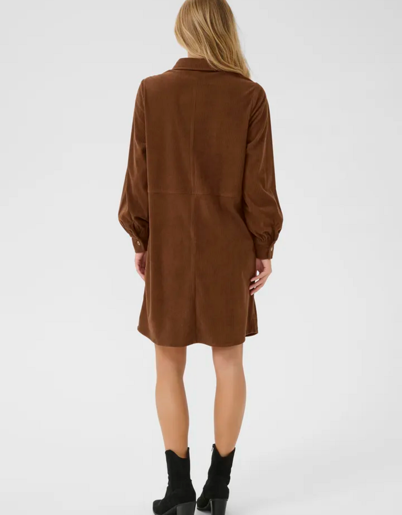 Cream Kanna Corduroy Dress in Sorrel