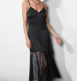 Greylin Freya Slip Dress with Sheer Godet Skirt