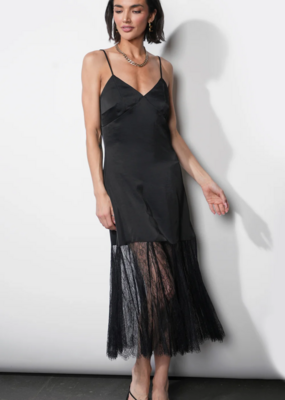 Greylin Freya Slip Dress with Sheer Godet Skirt