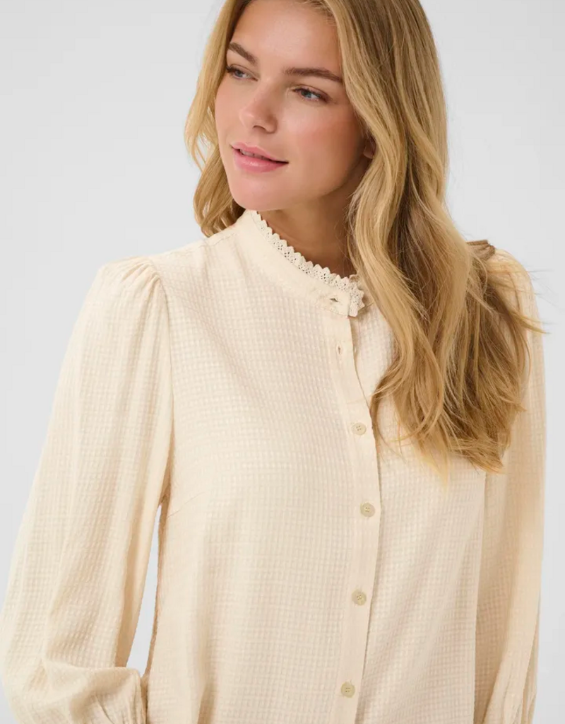 Cream Nella Shirt in Birch