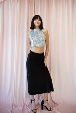 ASTRID Pixie Silver Sequin Crop Tank