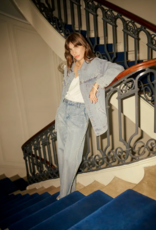 Cream Viv Pearl Deco Denim Jacket