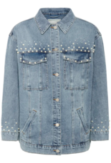 Cream Viv Pearl Deco Denim Jacket