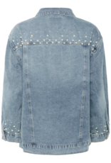 Cream Viv Pearl Deco Denim Jacket