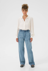 Cream Visti Straight Pearl Deco Denim Pant