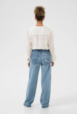 Cream Visti Straight Pearl Deco Denim Pant