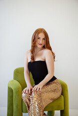 ASTRID Perrie Gold Sequin Pants