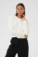 Kaffe Roxy Pearl Collar Cardigan in Chalk White
